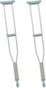 RRP £49.99 Pepe - Underarm Crutches for Adults Pair (x2 Units, Size L), Adjustable Crutches,