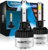 Approx RRP £1,200 Large Collection of NIGHTEYE LED Car Headlight Bulbs, 48 Packs