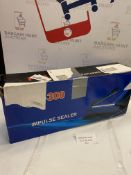 RRP £23.99 MUALROUS 300mm Heat Sealer Plastic Bag Impulse Sealer Black Vacuum Food Bag Packing