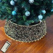 RRP £49 Halo Christmas tree skirt/Tree Collar/Tree Ring/Tree Nest/Base Cover/Tree Bottom Cover