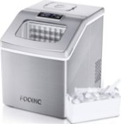 RRP £169 Fooing HZB-20F/SL FOOING Large Ice Cube Maker Automatic Self-Cleaning Ice Cube Maker