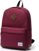 RRP £24.99 VASCHY Classic Lightweight Backpack Fits 15-Inch Laptop Water Resistant Campus School