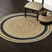 Approximate RRP £150, Collection of Jute Rugs Reversible Hand Woven, 7 Pieces Various sizes