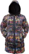 RRP £80 Gheri Mens Thick Knitted Wool Hooded Festive Long Coat Jacket, XL