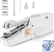 RRP £52 Set of 4 x Mini Sewing Machine, Small Sewing Machine with 8 in 1 Sewing Accessories for