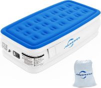 RRP £69.99 JHUNSWEN Single Air Bed With Electric Pump, High Resilience, Extra Thick, Single