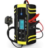 RRP £29.99 HAUSPROFI 12V/24V 8Amp Automatic Battery Charger with 3-Stage Charging, 6 Charging Mode