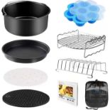 moleath Air fryer Accessories 8 inch, 9PCS Airfryer Accessory Set