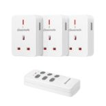 RRP £22.99 DEWENWILS Remote Control Plug Socket, Heavy Duty Wireless Light Switch, 30m/100ft Long