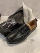 RRP £36.99 Men's Leather Loafers Shoes Slip On Oxfords Formal Business Shoes Mocassins, 44 EU