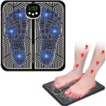 Set of 2 x EMS Foot Massager,Electronic Feet Massager, 8 Modes 19 Intensities Folding Portable