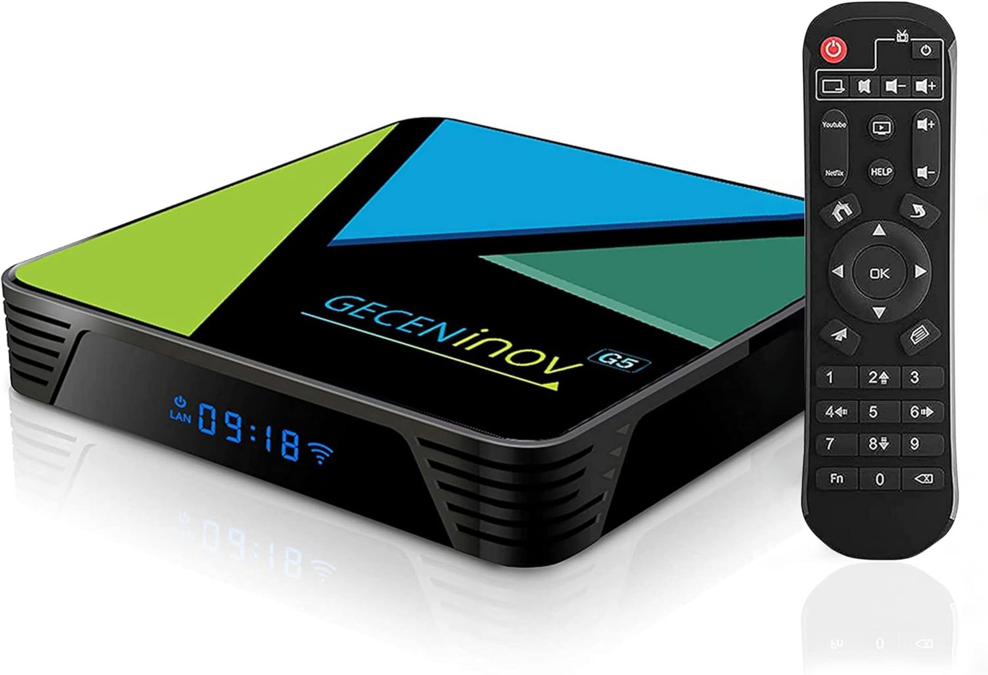 RRP £30.99 Android 10.0 TV BOX, Smart TV Box G5 4GB RAM/32GB ROM 3D 4K@60Hz High Resolution