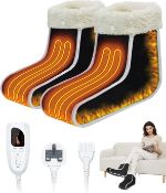 RRP £49.99 Electric Foot Warmer, FERNIDA Heated Feet Warmers for Cold Feet, Electric Heater
