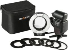 RRP £69.99 Macro Flash Ring,Ring Flash Nikon,K&F Concept KF-150N I-TTL Flashing Rings with 52 55