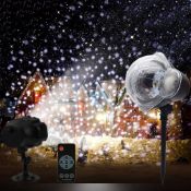 RRP £29.99 Christmas Light Projector, LSNDEE Snowfall Projector Lights with Remote Control Landscape
