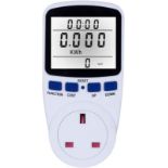 RRP £30 Set of 3 x Decdeal Energy Monitor, LCD Display Electricity Usage Power Meter Socket