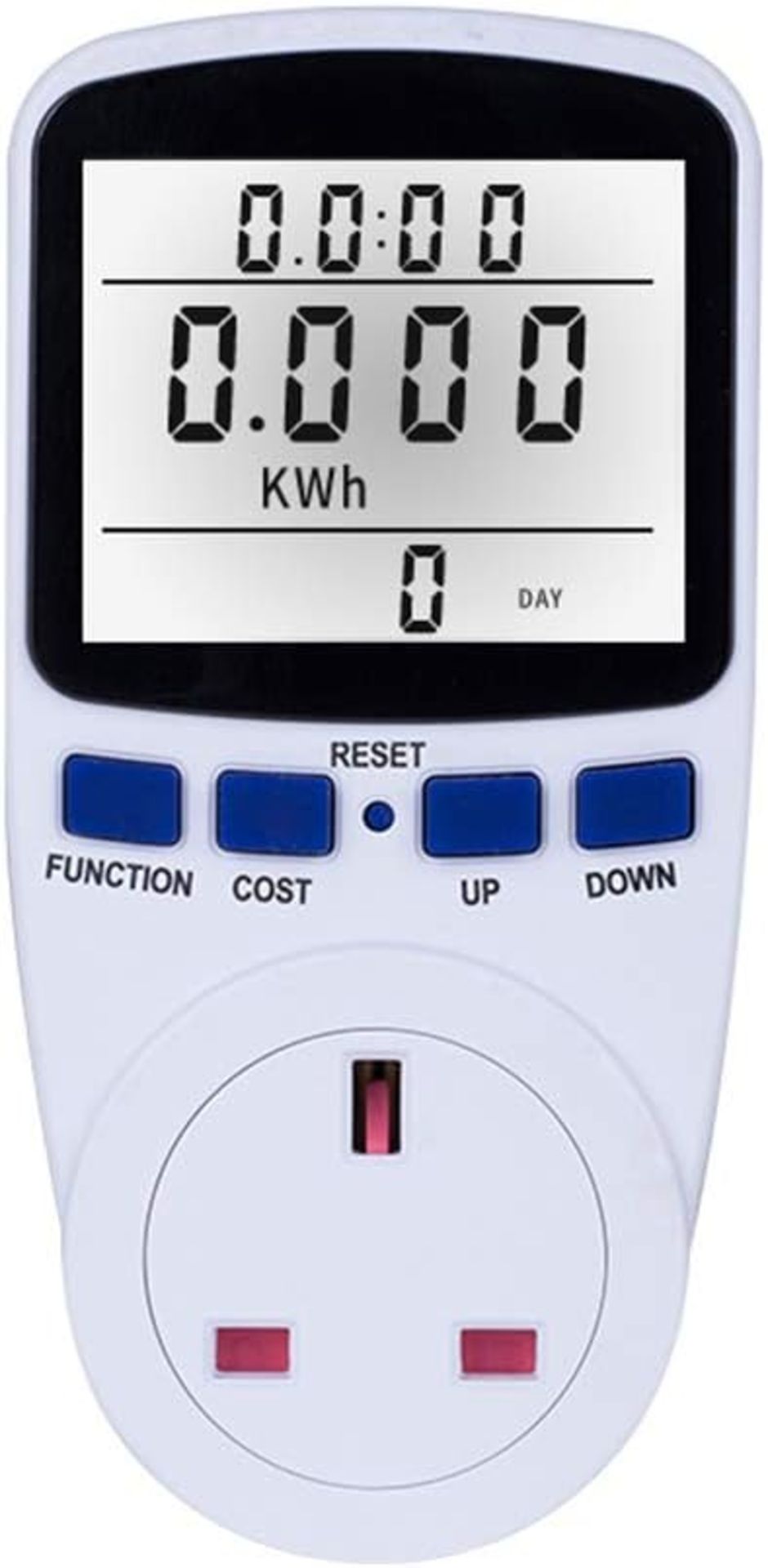 RRP £30 Set of 3 x Decdeal Energy Monitor, LCD Display Electricity Usage Power Meter Socket