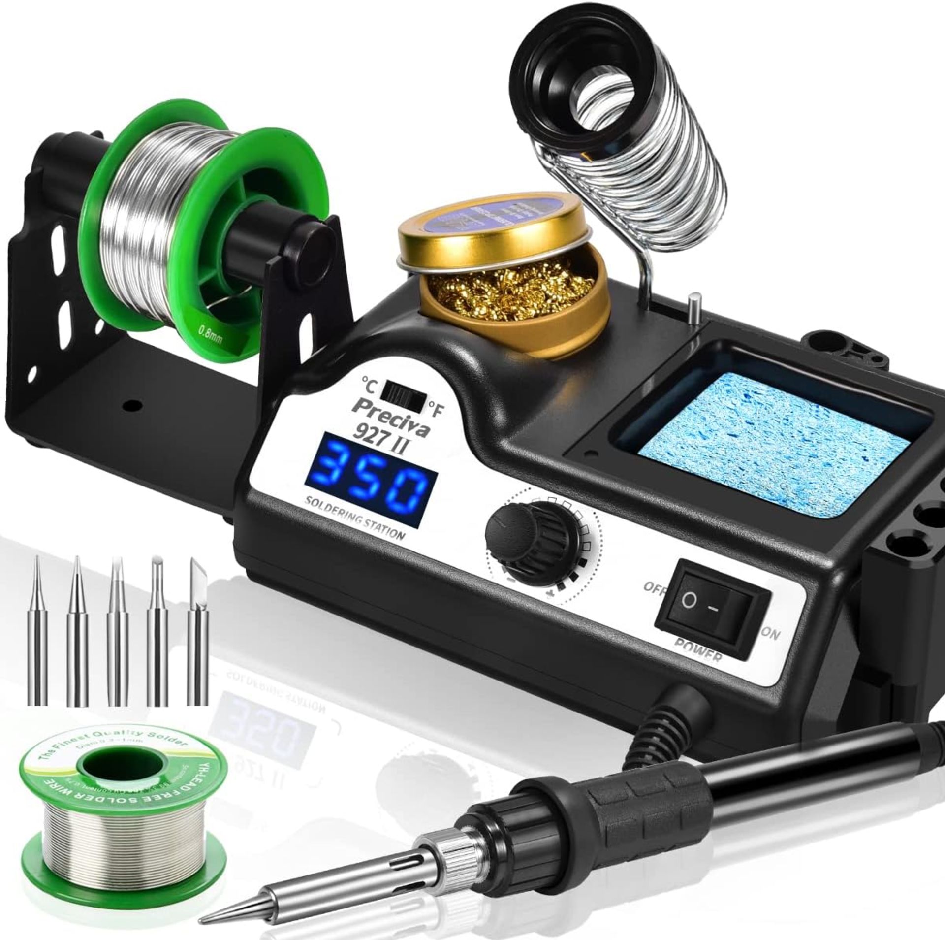 RRP £45.99 Preciva Soldering Iron Station, 60W Professional Digital Soldering Station, 90-480?