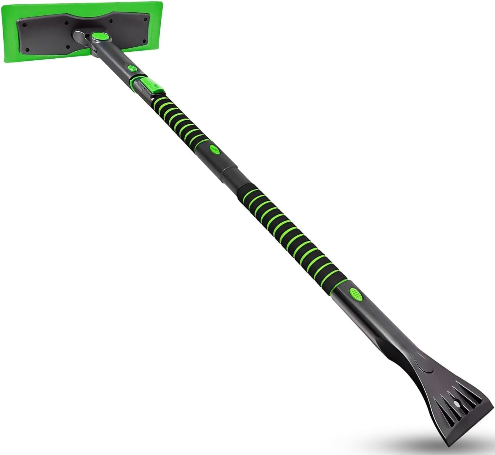 RRP £19.99 SEAAES 129CM Snow Broom and Ice Scraper for Windshield, Extendable Snow Broom with Foam