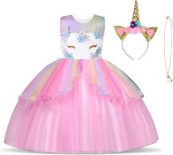 RRP £68 Set of 4 x URAQT Girls Costumes Princess Dress