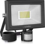 RRP £26.99 Linke 60W Security Lights Outdoor Motion Sensor, 5200LM Super Bright PIR Floodlights,