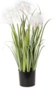 RRP £32.99 Hollyone 70CM Artificial Plant White Dandelion Grass, Plastic Plants Grass Tall Fake