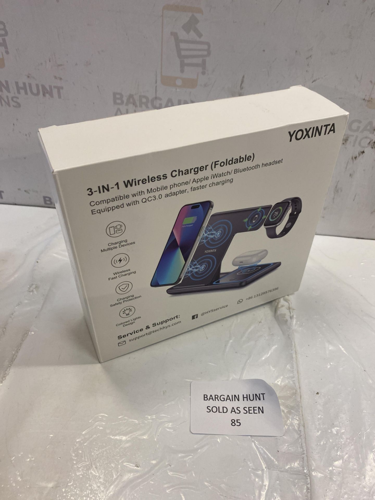 RRP £29.99 Yoxinta Wireless Charger, 3-In-1 Wireless Charger, Apple Watch Charger Stand,3 in 1 - Image 2 of 2