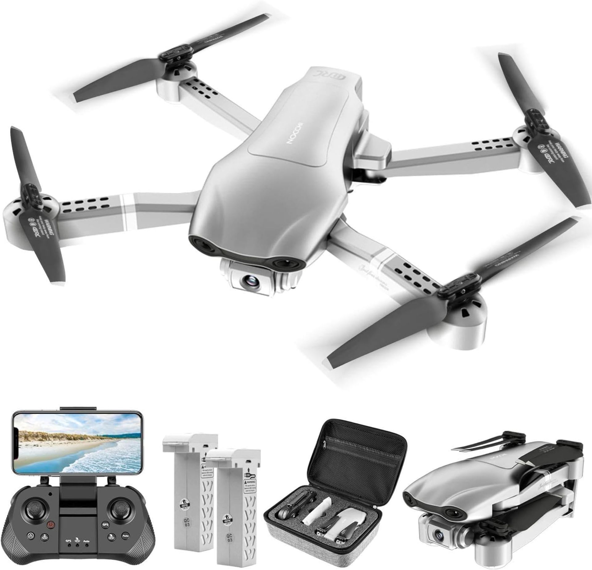 RRP £169 4DRC F3 GPS Drone for Adults with 4K Camera 5G FPV Live Video, Foldable RC Quadcopter