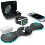 RRP £34.99 Wireless Charger 3 in 1 - ADADPU Magnetic Foldable Charger Stand Wireless Charging Pad