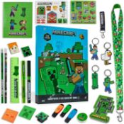 RRP £26.99 Minecraft Advent Calendar 2023 for Kids and Teenagers, Stationery, Notebooks, Stickers,