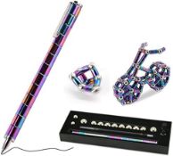 RRP £34 Set of 2 x Cool Fidget Gel Pens Gifts - Fun Christmas Stocking Fillers Gifts for Boys Girls,