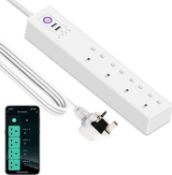 RRP £35.99 ZigBee16A smart power strip surge protection USB power socket 5ft smart expansion lead