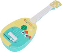 RRP £72 Set of 6 x Milisten Kids Plastic Ukulele Guitar Toy 4 Strings Dinosaur Pattern Toddler