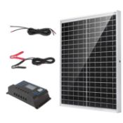 Nicesolar 20W 12V Solar Panel Kit Monocrystalline Off Grid System Battery Maintainer Charger