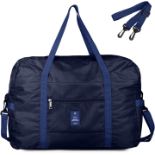 RRP £20 Set of 2 x Travel Duffle Bag Foldable with Shoulder Strap, FITDON Travel Holdall Tote