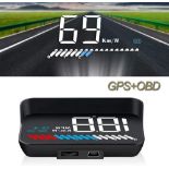 RRP £34.99 iKiKin Car HUD Head up Display, iKiKin HUD GPS OBD2 Dual System, 3.5inch Car HUD Displays