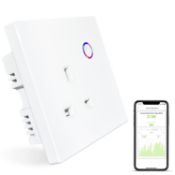 RRP £90 Set of 6 x XENON Smart WiFi Wall Outlet with Energy Monitoring, Overload Protection Wall