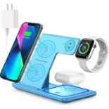 RRP £29.99 Yoxinta Wireless Charger, 3-In-1 Wireless Charger, Apple Watch Charger Stand,3 in 1