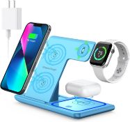 RRP £29.99 Yoxinta Wireless Charger, 3-In-1 Wireless Charger, Apple Watch Charger Stand,3 in 1