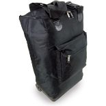 RRP £32 Set of 2 x Wheeled Hand Luggage Cabin Bag Folding Flight Bag Shopping Bag on Wheels 56 x