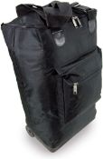 RRP £32 Set of 2 x Wheeled Hand Luggage Cabin Bag Folding Flight Bag Shopping Bag on Wheels 56 x