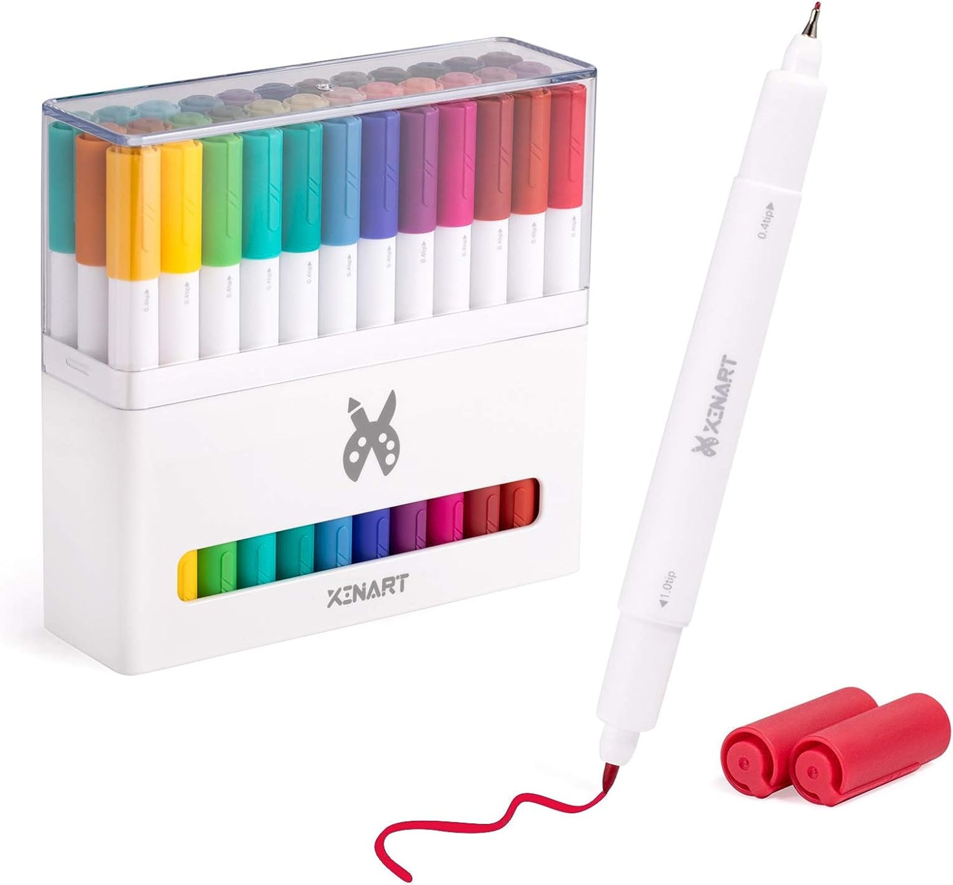 RRP £24.99 XINART Pens, Dual Tip Marker Pens Set of 33 Colors Writing Drawing Pens Compatible with