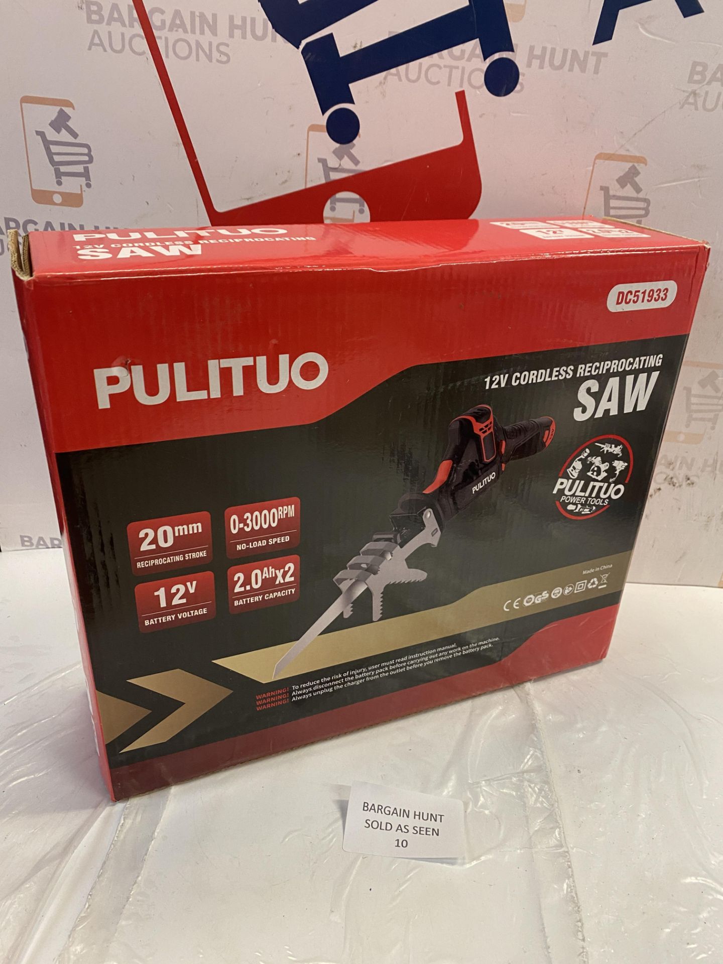 RRP £65.99 PULITUO Reciprocating Saw,Cordless Saw with Clamping Jaw,2x2000mAh Batteries,0-3000RPM - Image 2 of 2