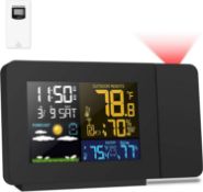 RRP £24.99 Radio Control(Official 2023MSF UK Version)Kalawen Projection Alarm Clock with Outdoor