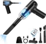 RRP £27.99 Mini Car Vacuum Cleaner,Handheld Vacuum Cordless,2 in 1 Rechargeable Vacuum Cleaner &