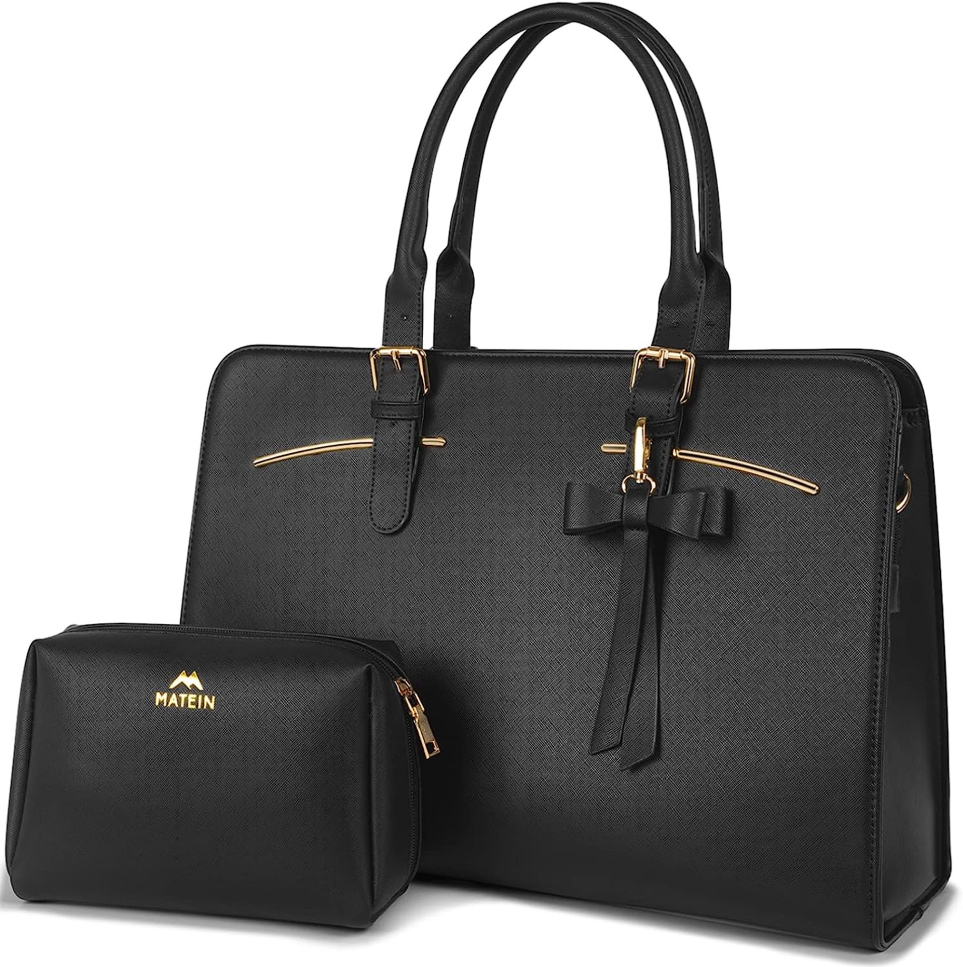 RRP £40.99 MATEIN Ladies Laptop Bags for Women Stylish, Leather Laptop Handbag with Laptop