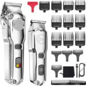 RRP £39.99 Hatteker Hair Clipper & Trimmer Set for Men IPX7 Waterproof Cordless Barber Clipper for