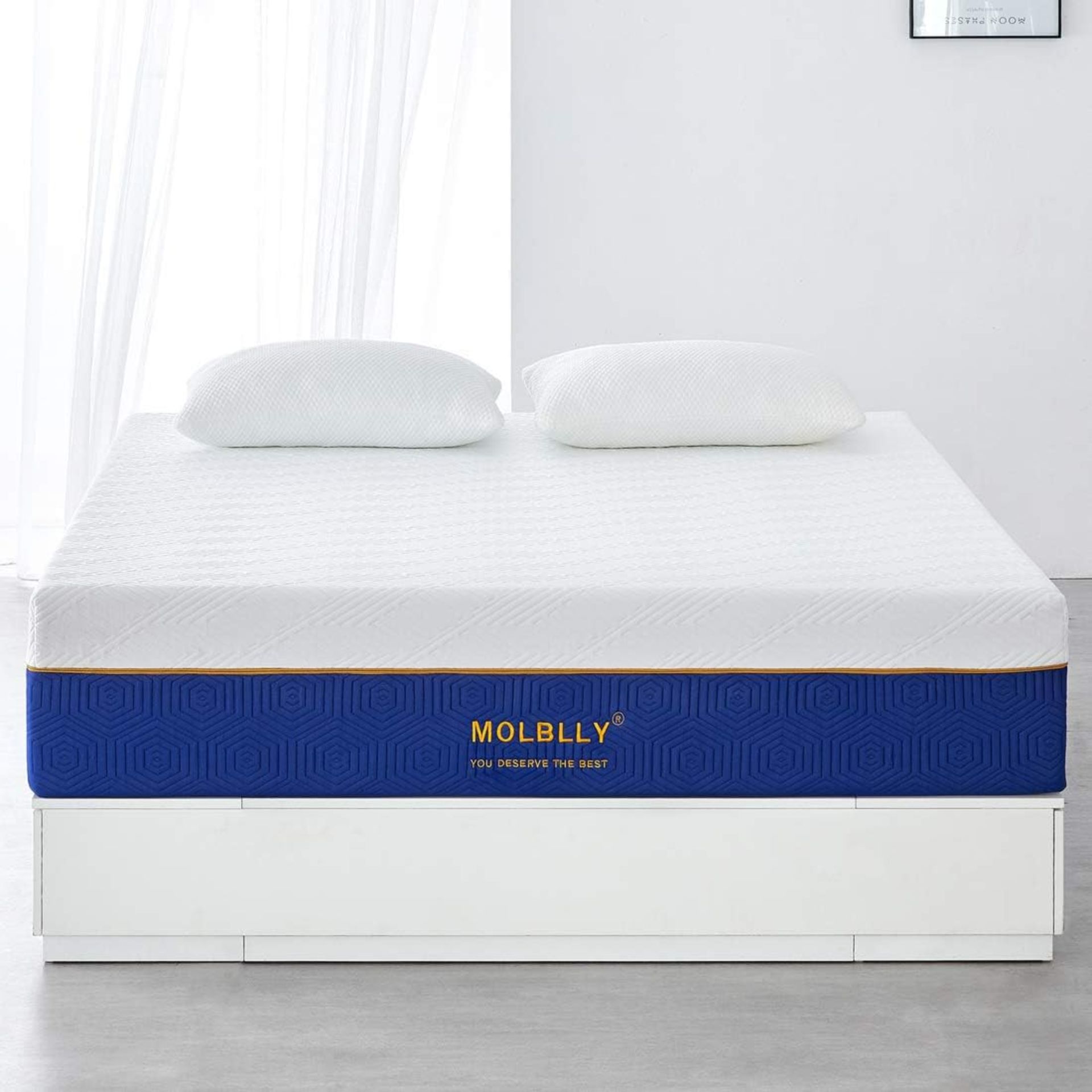 RRP £219 Molblly King Mattress, 20CM Gel Memory Foam Mattress with CertiPUR-US Certified Foam Bed