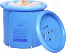 RRP £67.99 irtree Inflatable Portable Bathtub Foldable Bathtub Plastic Bath Tub Portable Soaking Tub