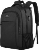 RRP £34.99 MATEIN Travel Laptop Backpack, Work Bag Lightweight Laptop Bag with USB Charging Port,